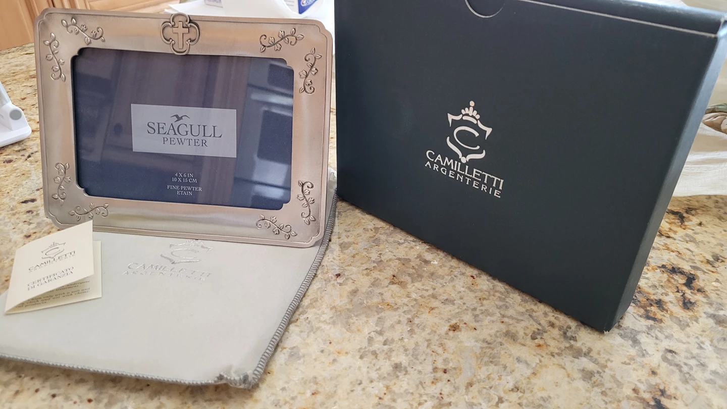 pewter picture frame