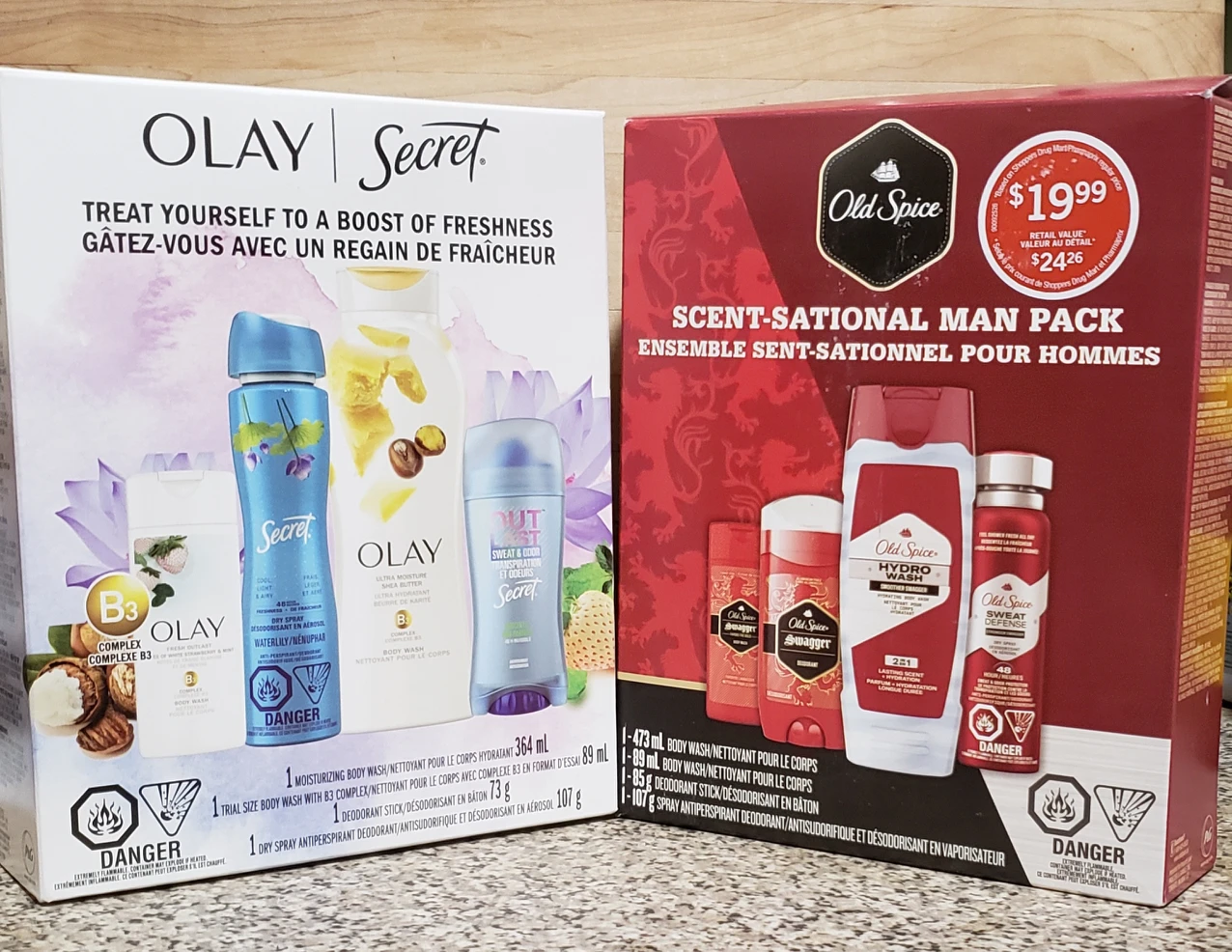 OLAY/SECRET & OLD SPICE 2 Box Sets Body Wash Deodorant NEW