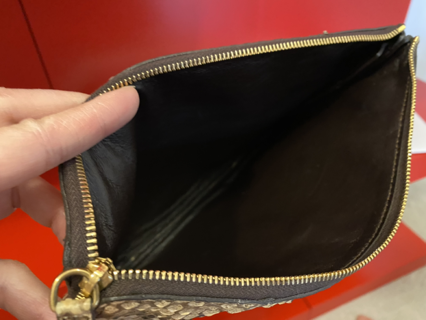 Authentic Celine Python Skin Clutch Pouch image indicator(3)