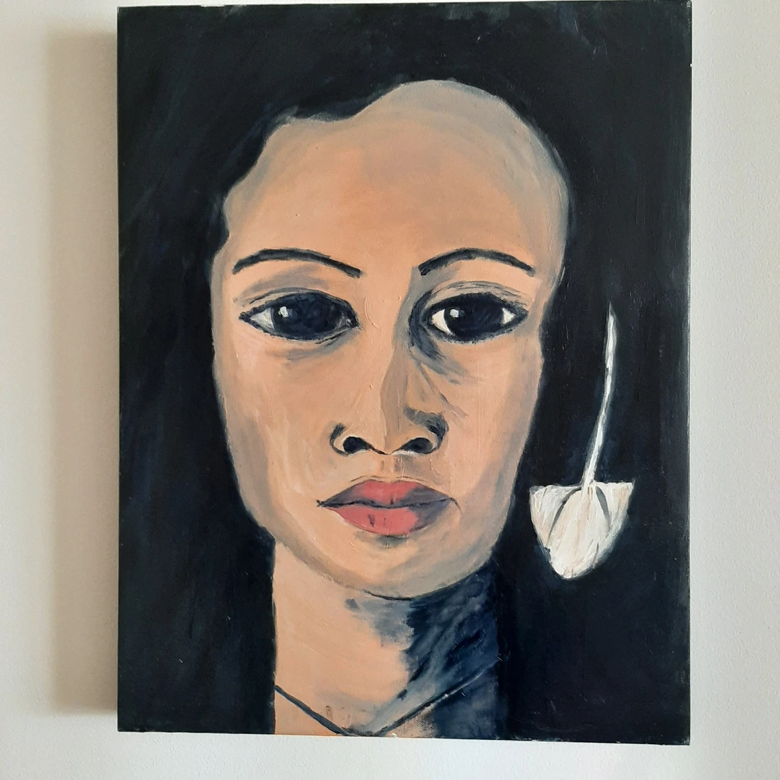 acrylic painting. 16x24  🖼 warrior woman thumbnail