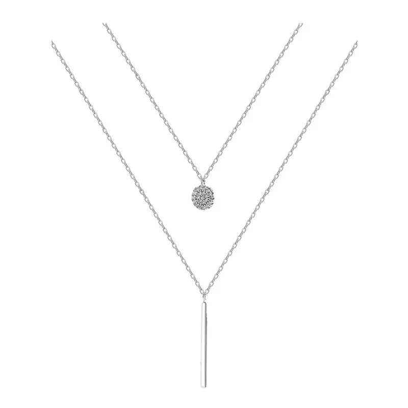 Brand New Sterling Silver Double layer Necklace image indicator(3)
