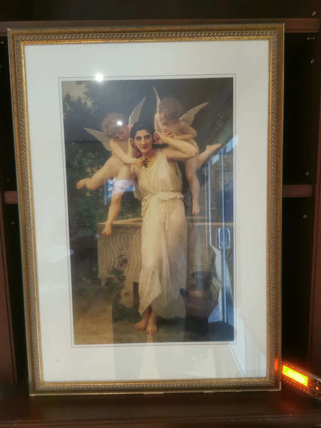 Large Angel Print in Gold Frame