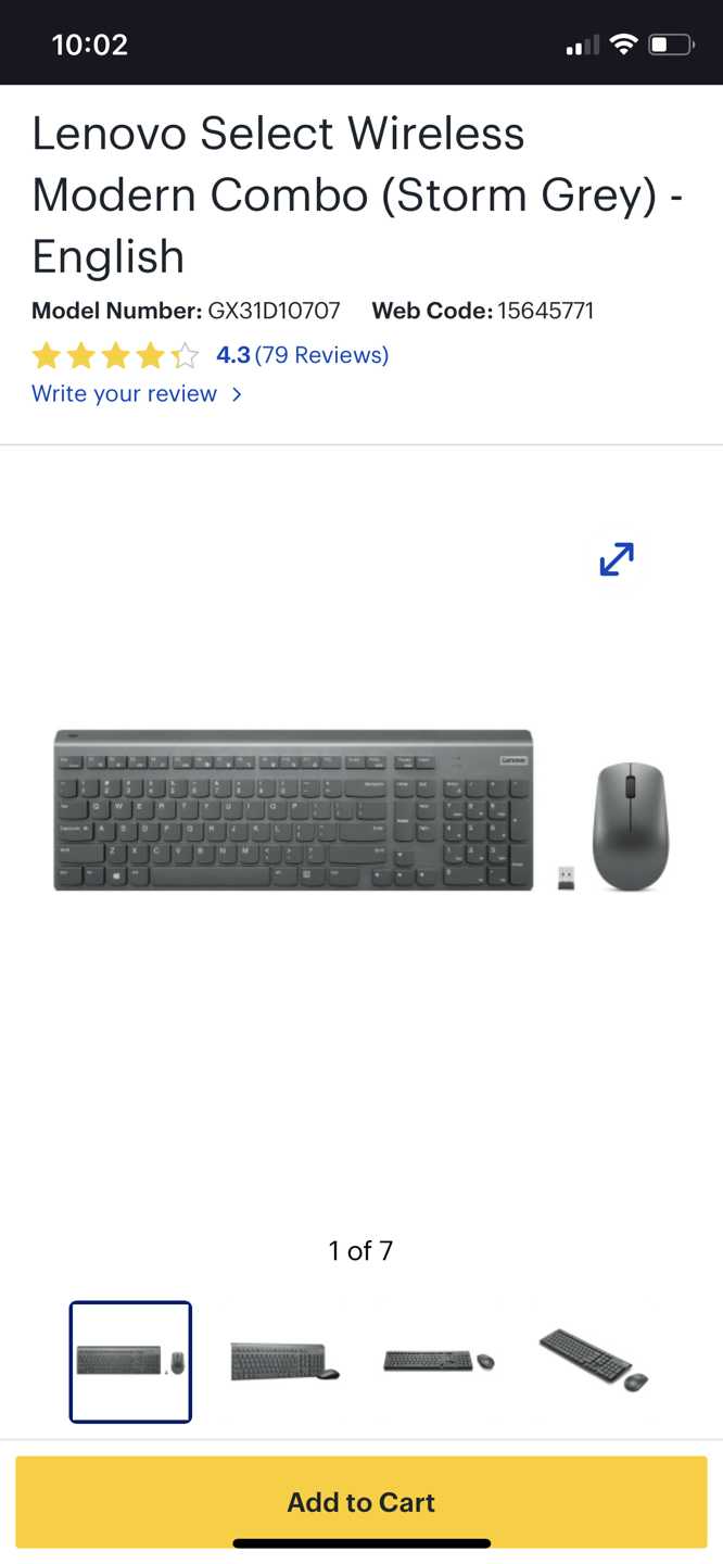 Lenovo Select Wireless Modern Combo thumbnail