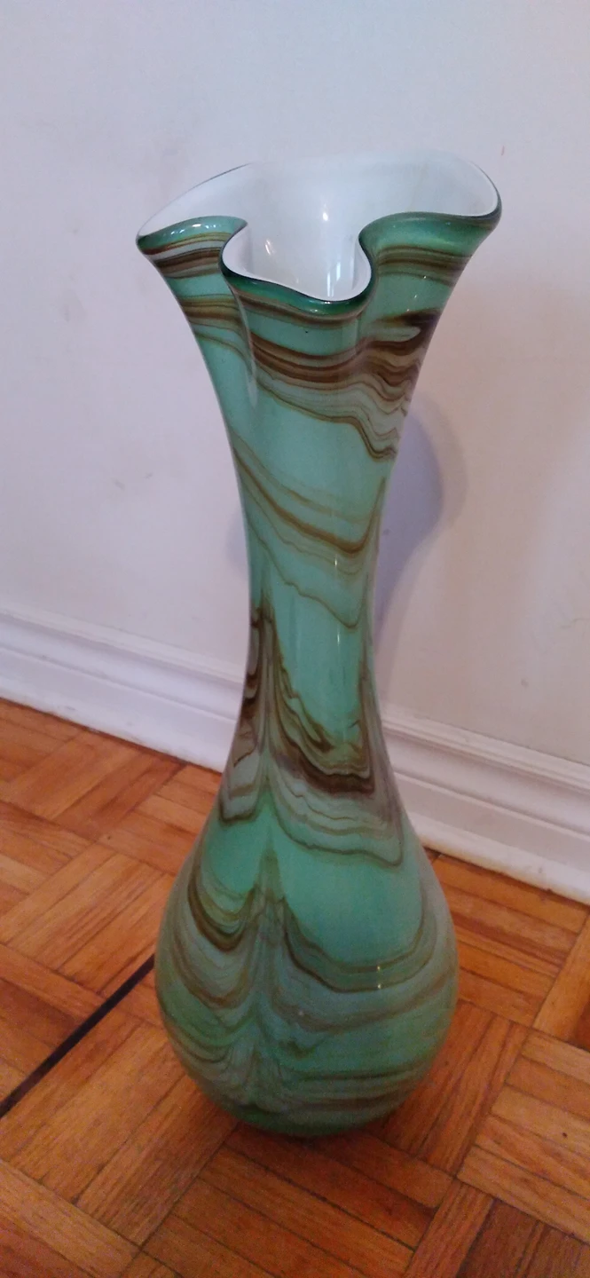 Beautiful tall glass vase thumbnail