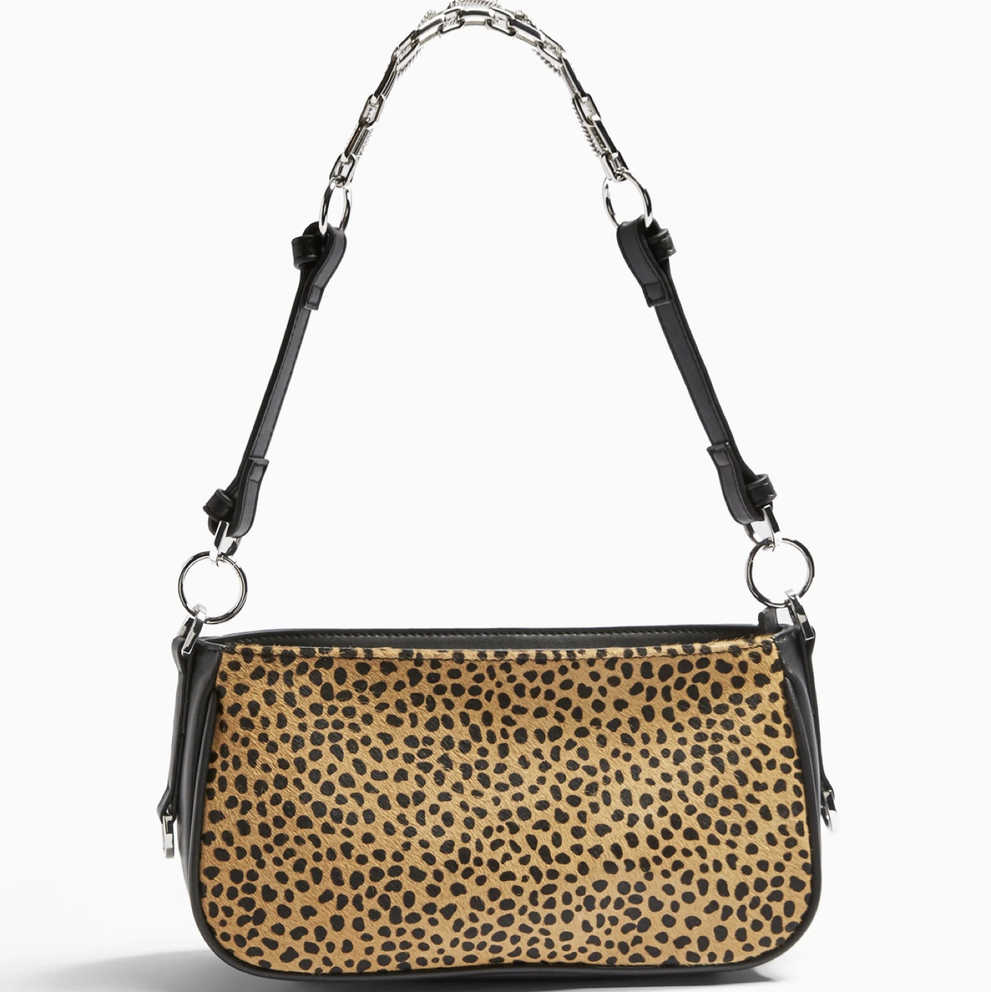 TOPSHOP Leather Leopard-Print Shoulder Bag image indicator(2)