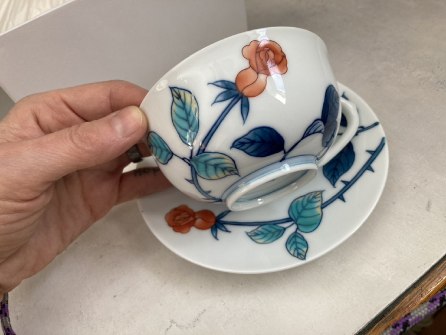 beautiful Japanese cup and saucer image indicator(2)