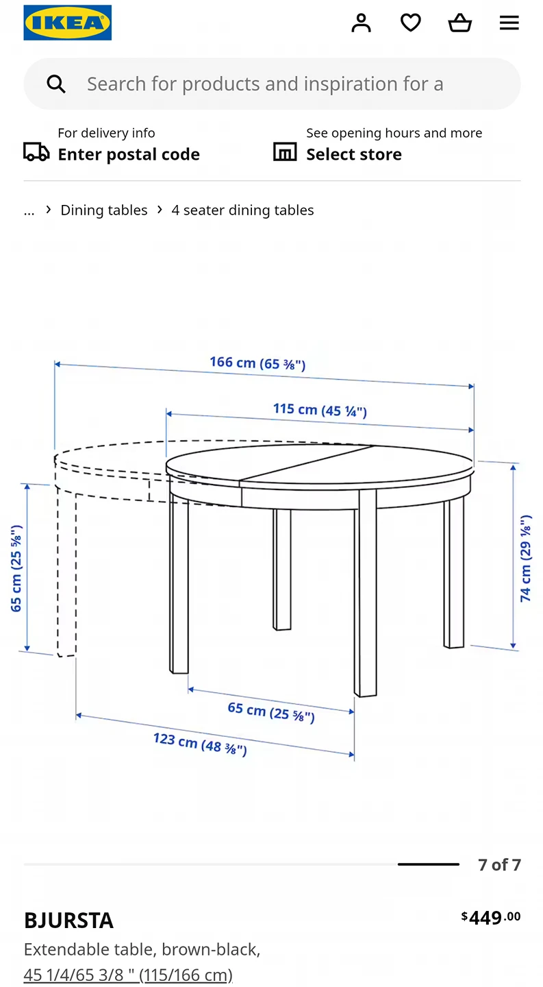 BJURSTA

Extendable Table
- good for condo/apt spaces. - photo 4