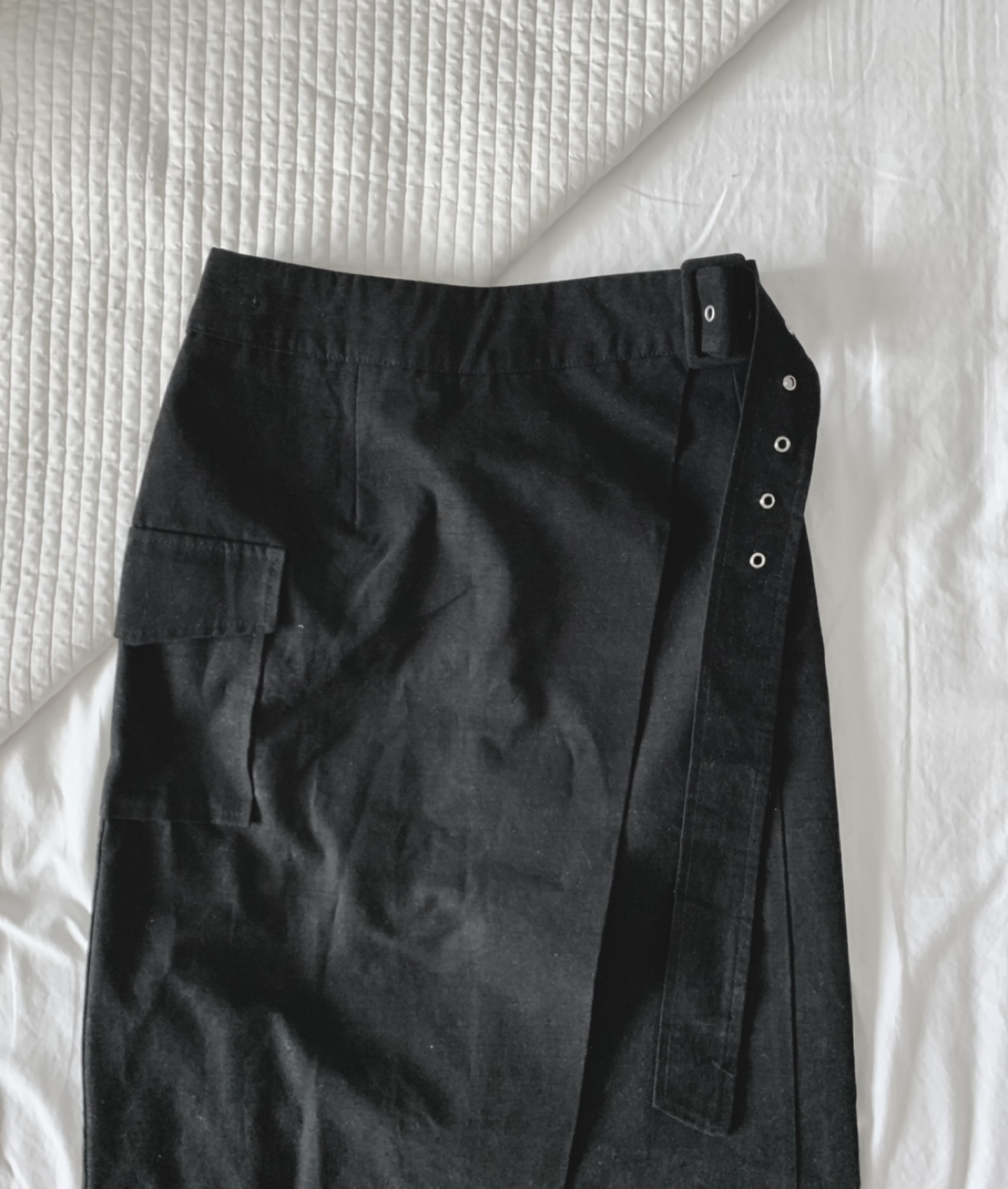 Black long wrap skirt - photo 4