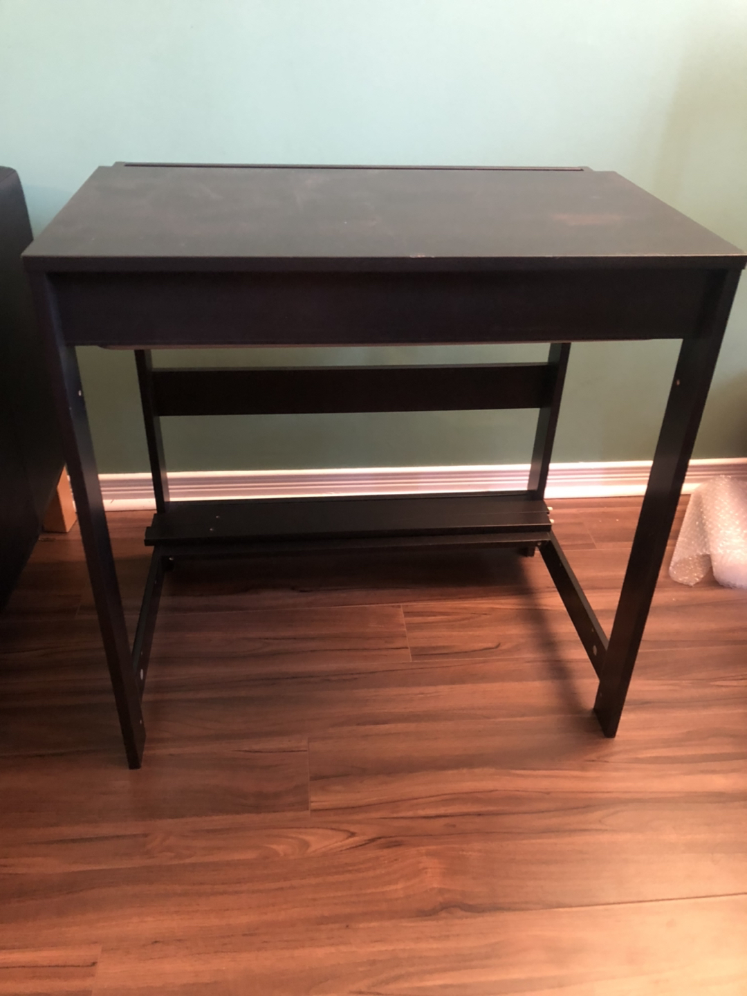 Laiva Ikea desk modified with keyboard tray thumbnail
