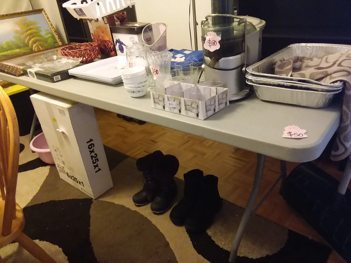 shoes,furniture, table,kitchen machines, etc.
