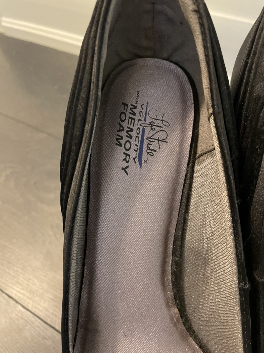 Life stride Black silky heels size 9 #freecycle - photo 4