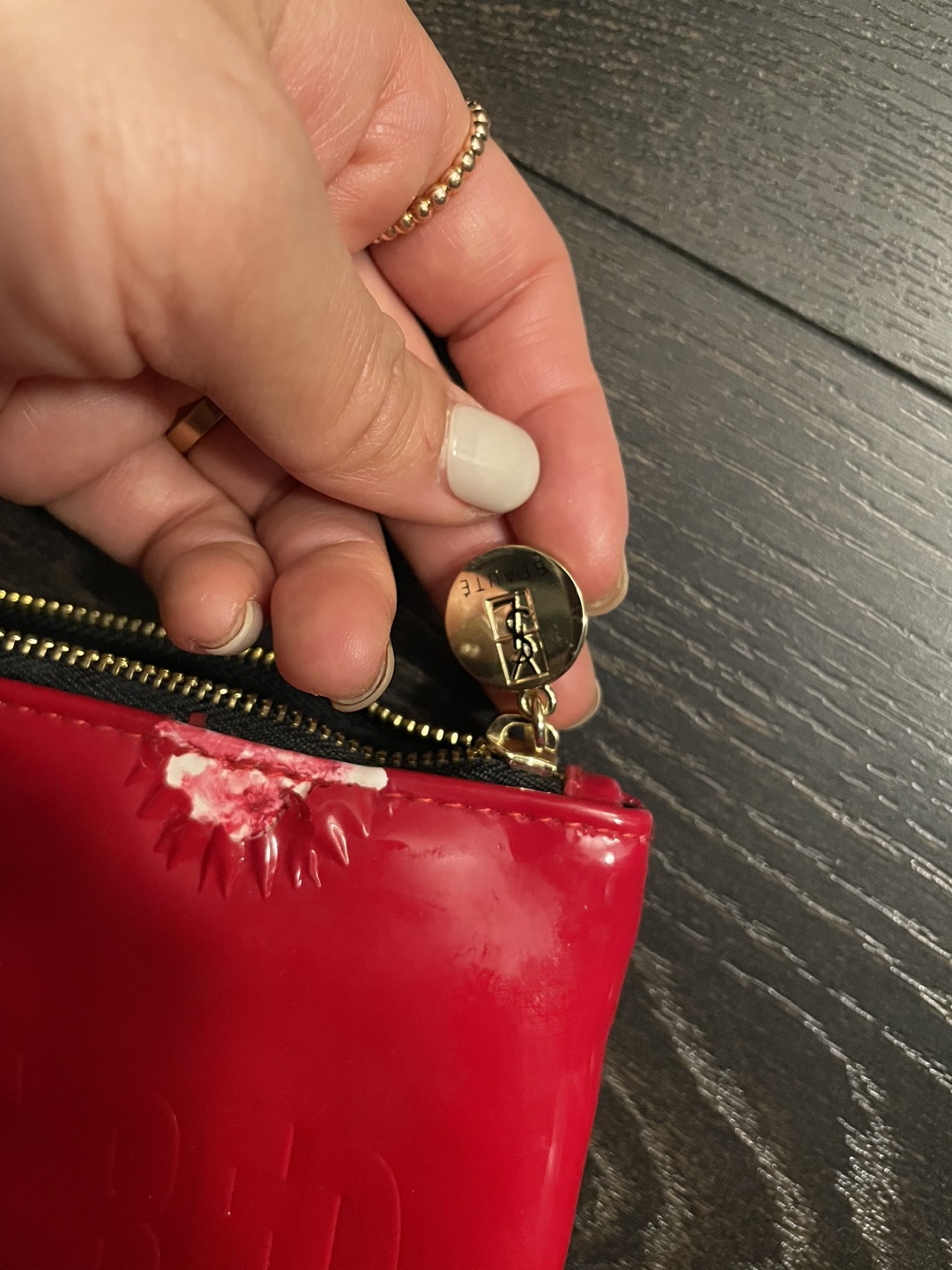 Ysl red cosmetic pouch image indicator(3)