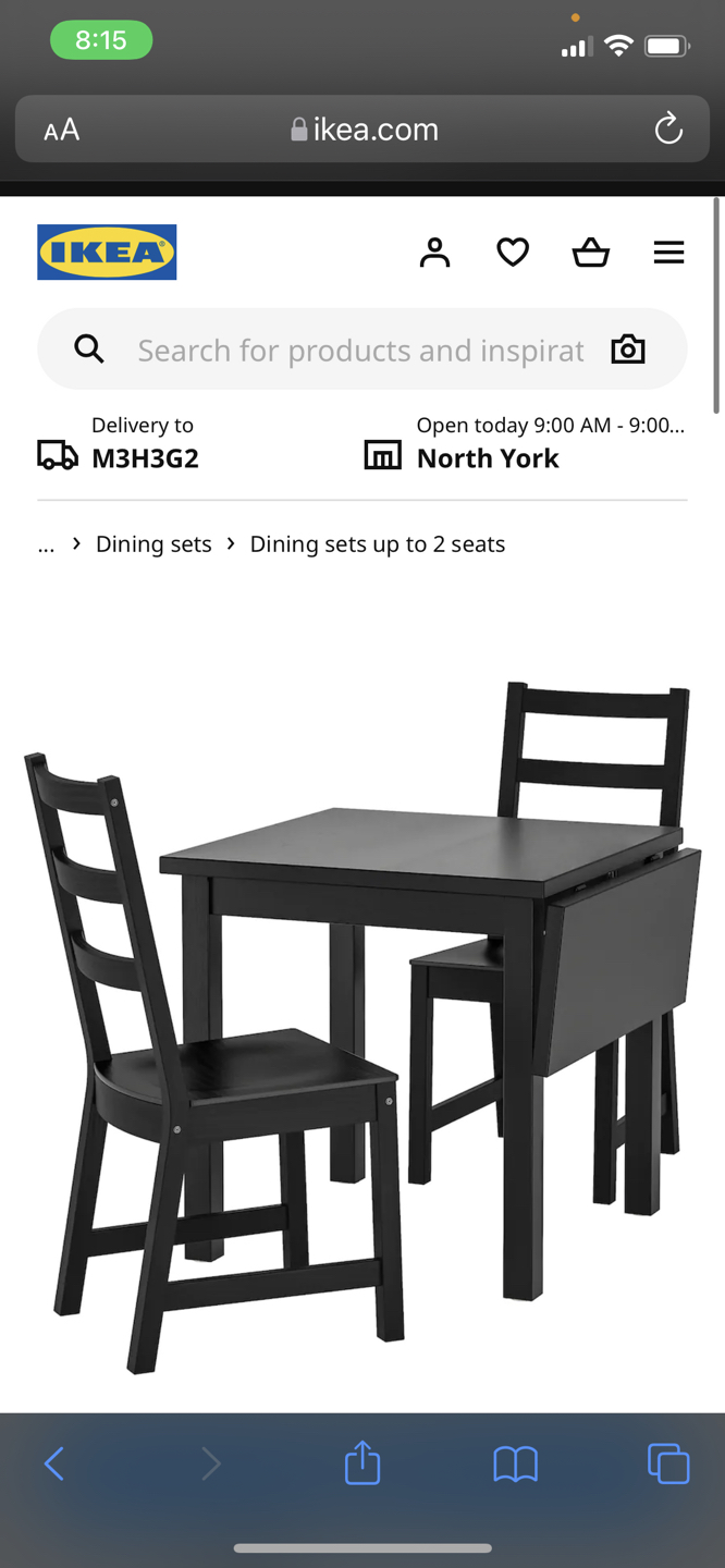 2 chairs and table set