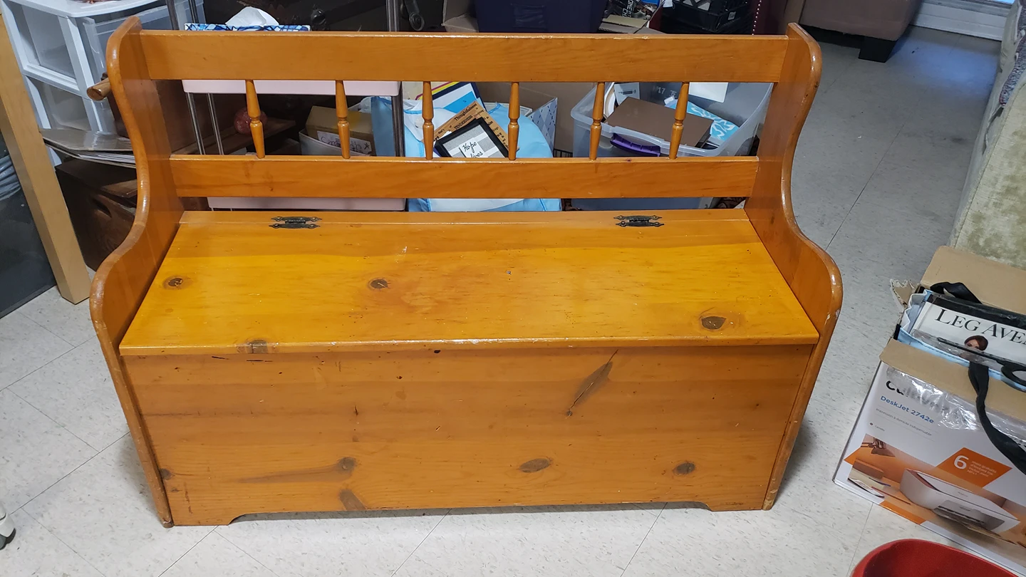 vintage small bench & storage thumbnail