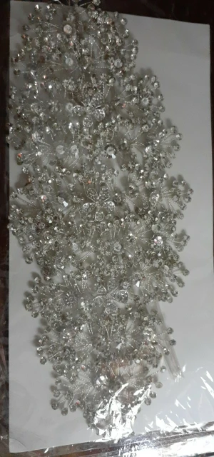 New beautiful luxurious bridal headpiece 40cm length - photo 4
