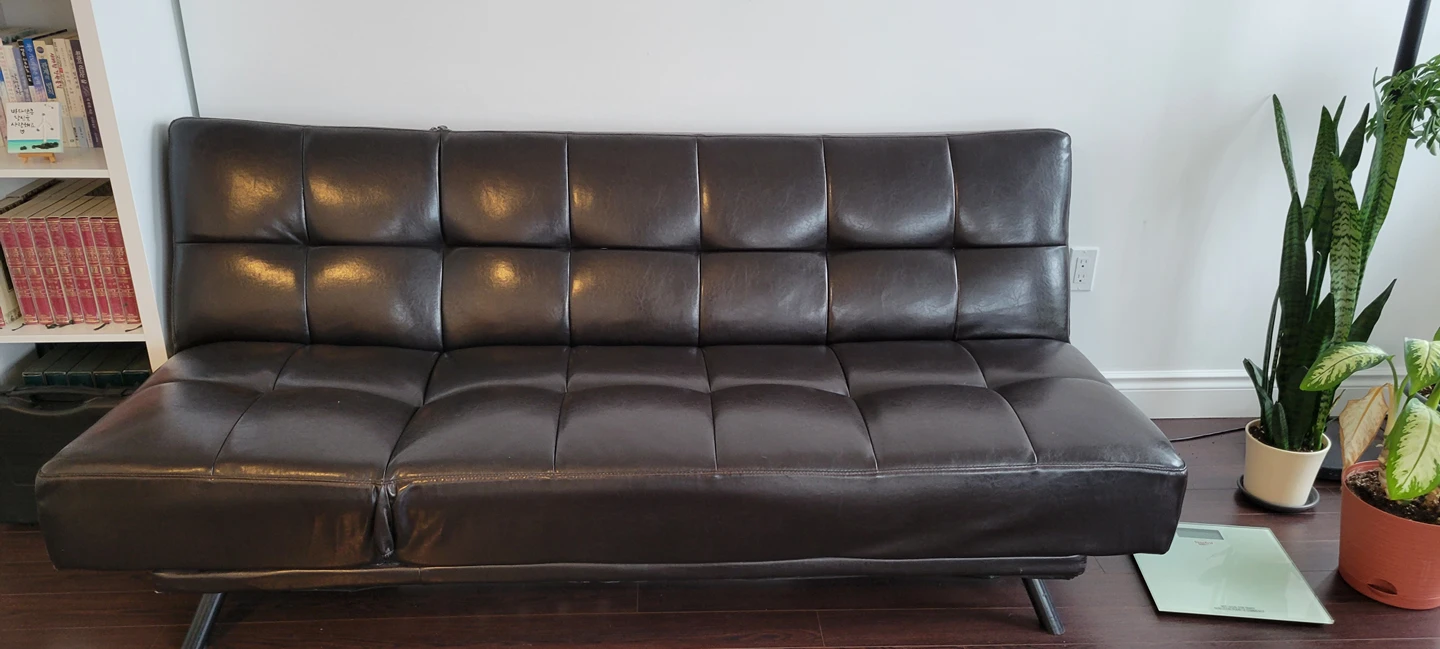 Leather Futon Sofa Bed - photo 3