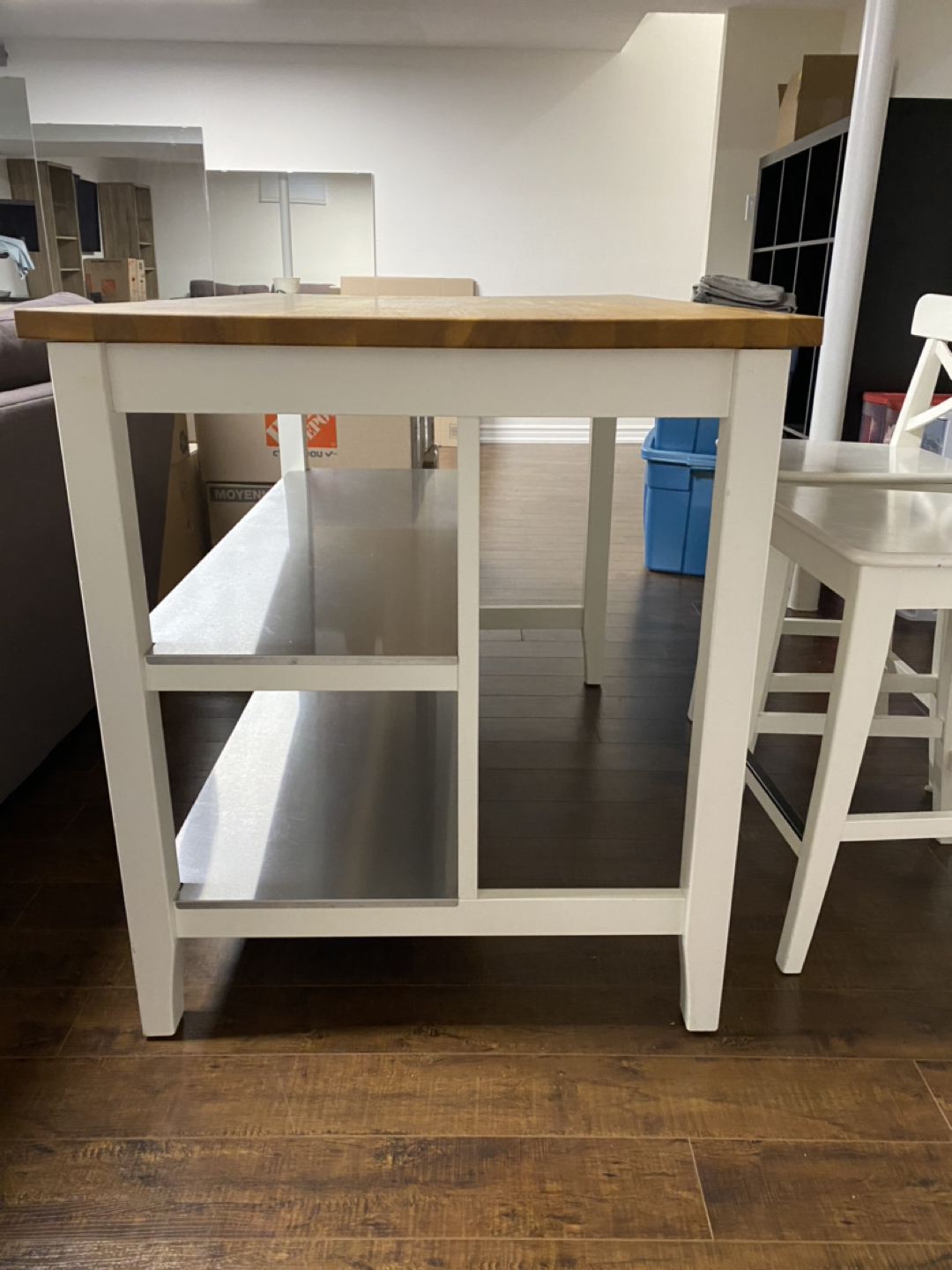 Kitchen Island with 2 Stools - photo 4
