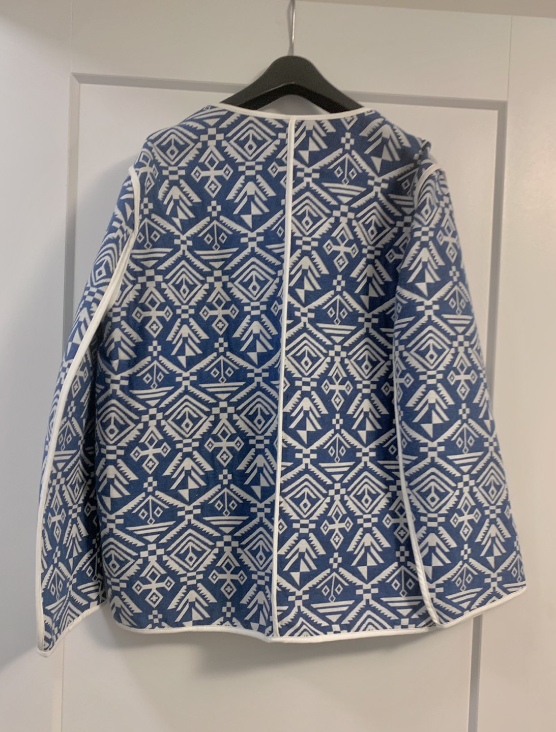 Jacquard spring jacket - blue/white - photo 4