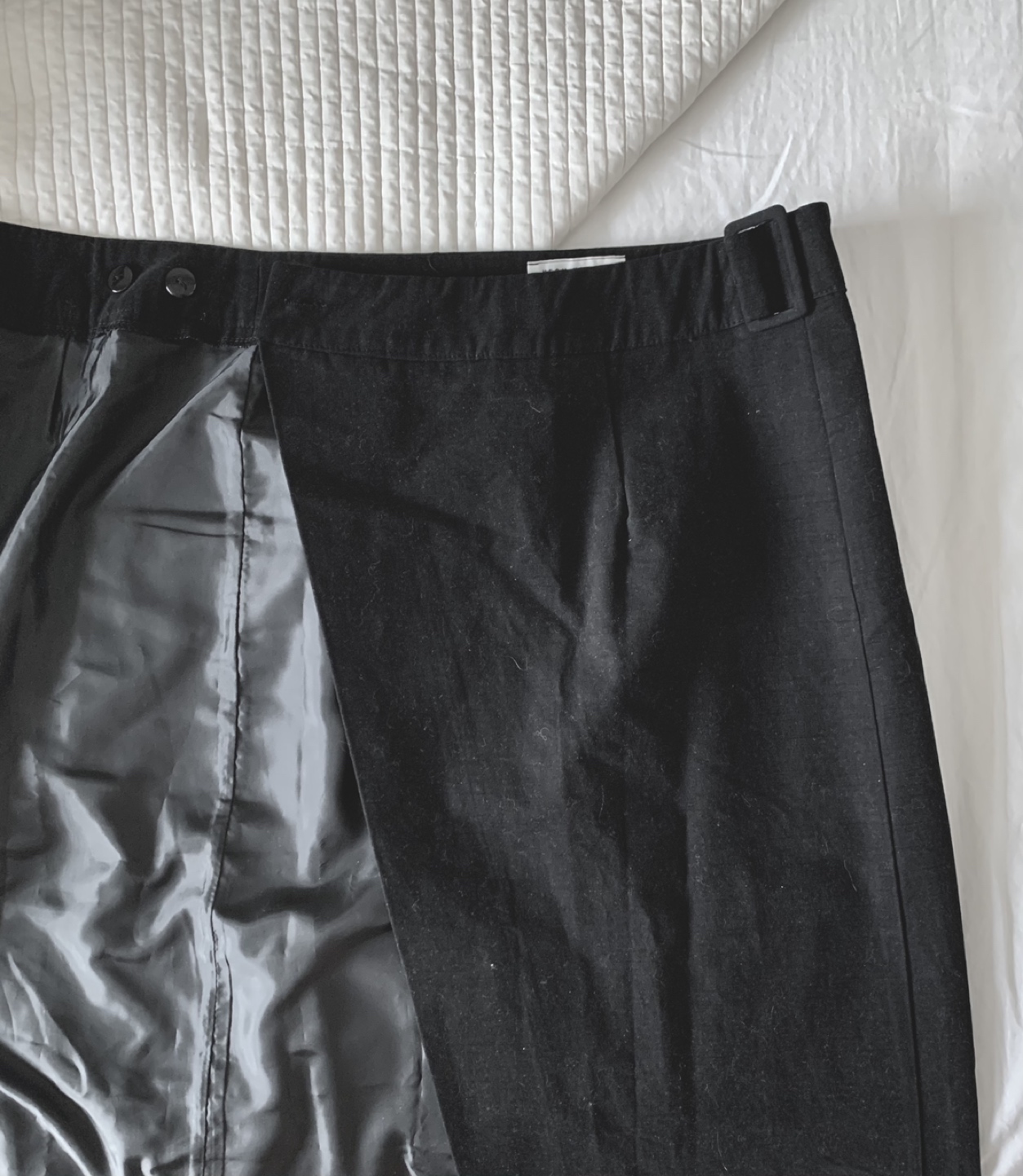 Black long wrap skirt - photo 5