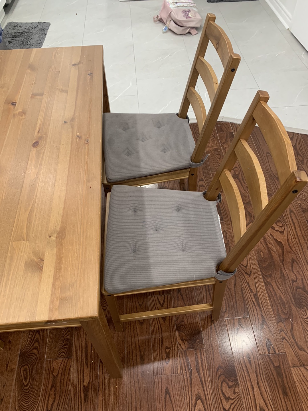 IKEA dining table with 4 chair + 4 cushion - photo 2