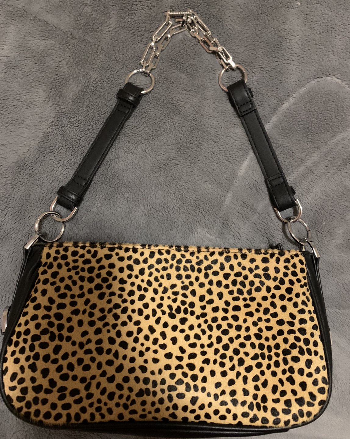 TOPSHOP Leather Leopard-Print Shoulder Bag image indicator(3)
