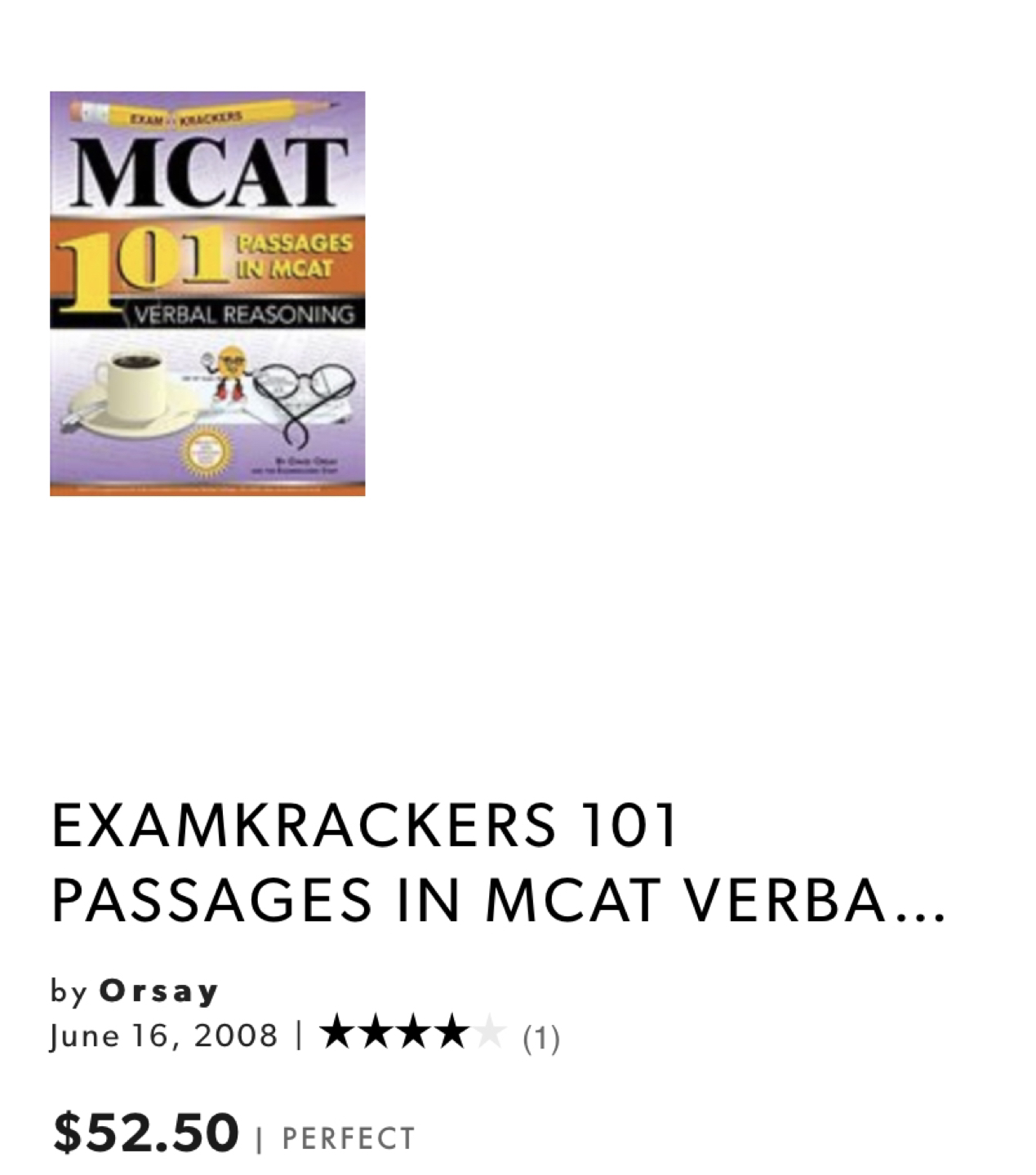 MCAT Exam Krackers CARS 101