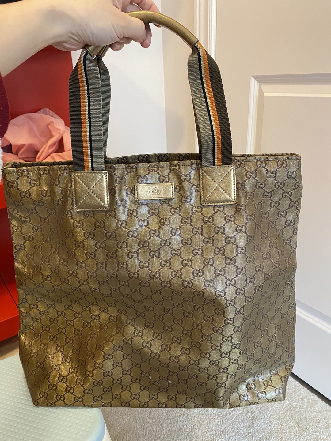 Authentic Gucci GG Large Tote image indicator(2)