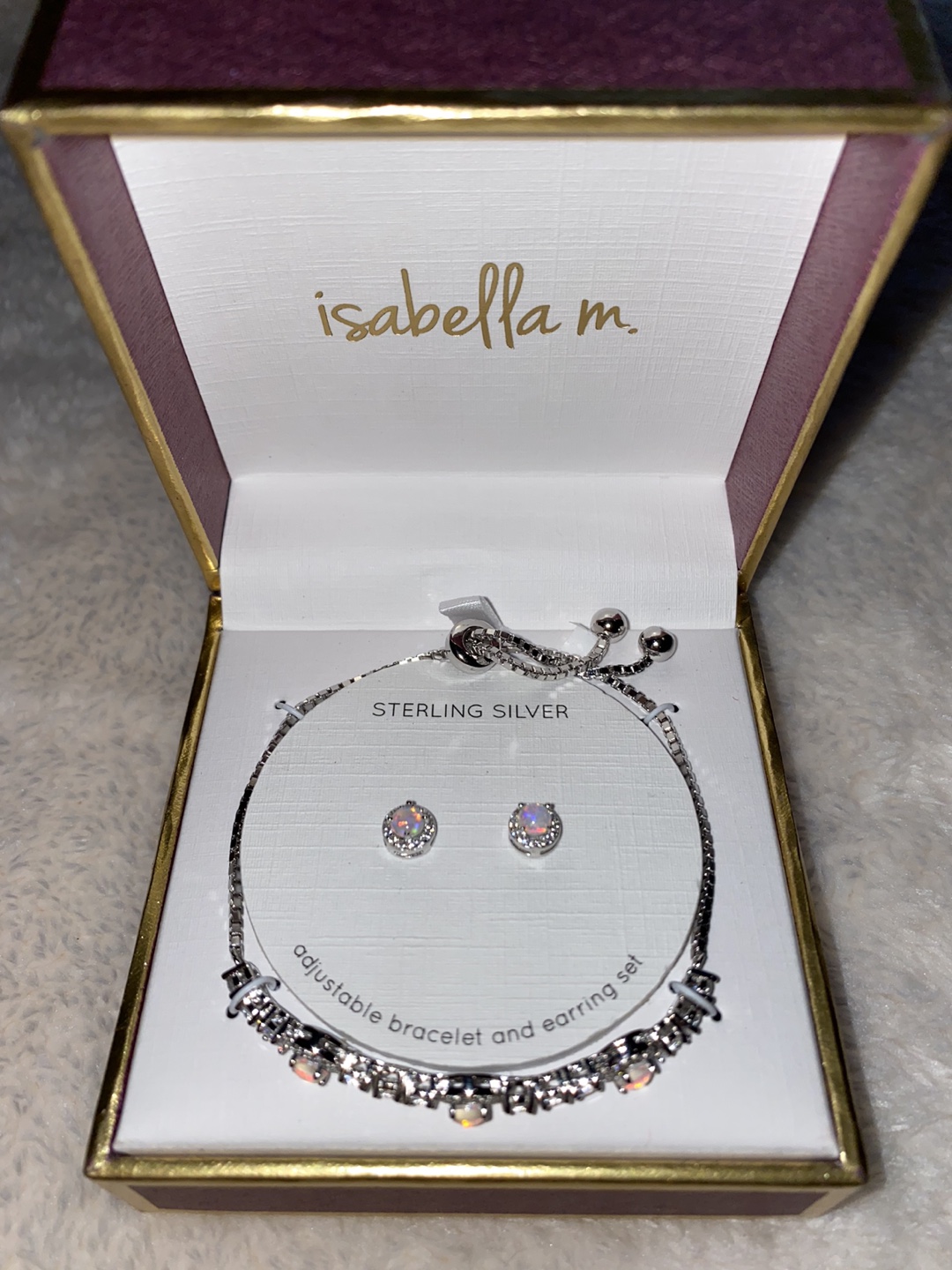 Isabella Sterling Silver Bracelet & Earrings Set thumbnail
