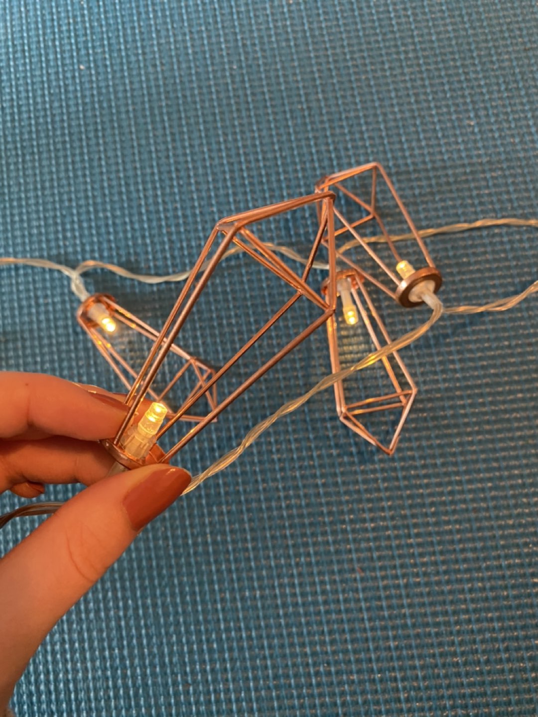 Battery operated string lights, rose gold thumbnail