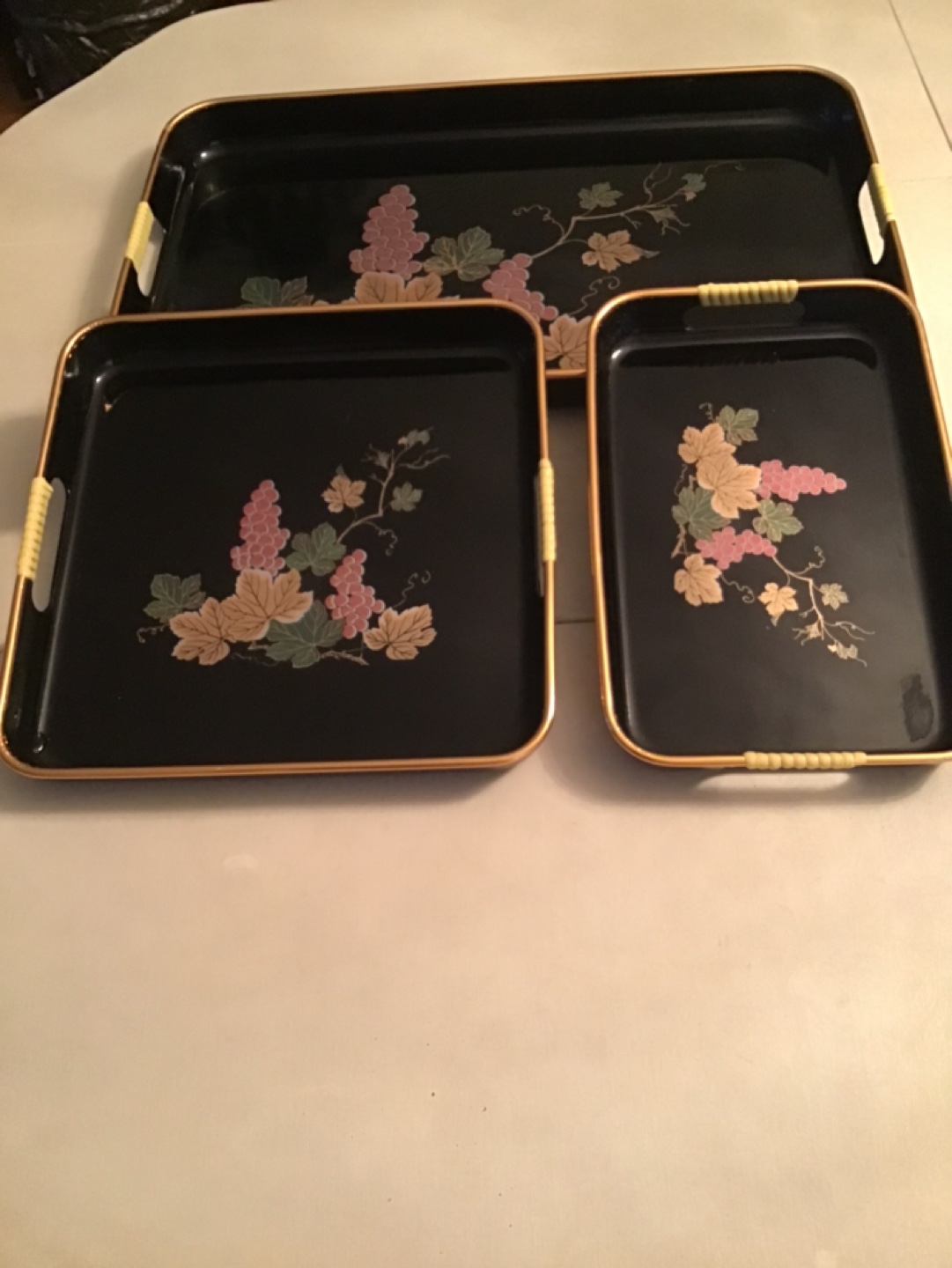 Black lacquer trays thumbnail