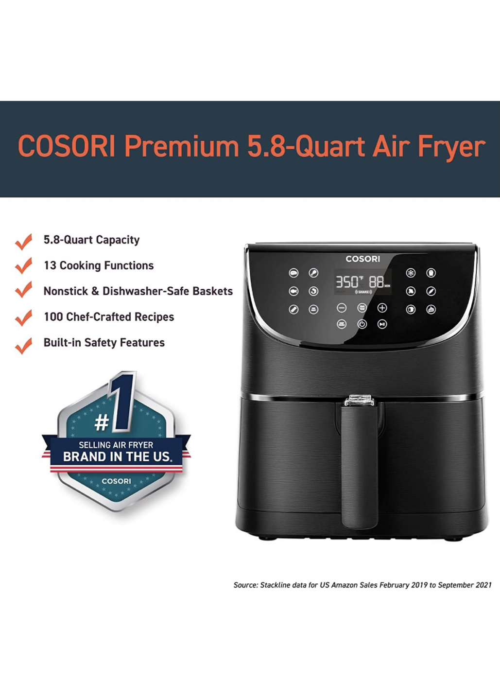 COSORI Air Fryer and NEW extra basket set - photo 4