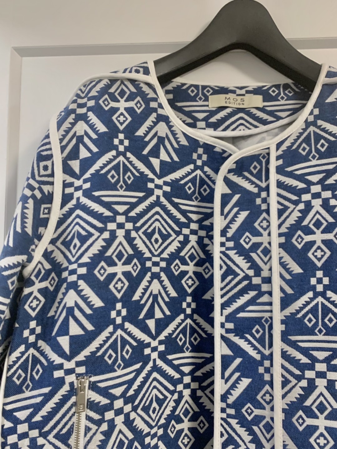 Jacquard spring jacket - blue/white - photo 2