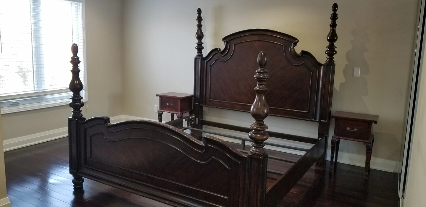 King size bedframe + 2 side tables
