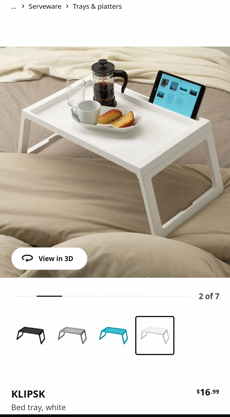 Ikea KLIPSK Bed Tray