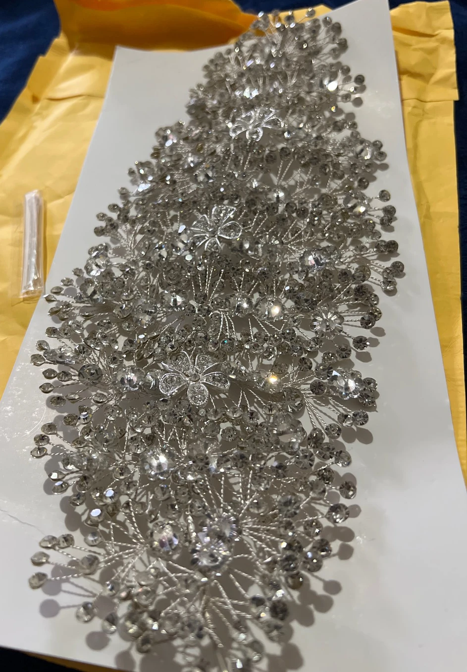 New beautiful luxurious bridal headpiece 40cm length - photo 3