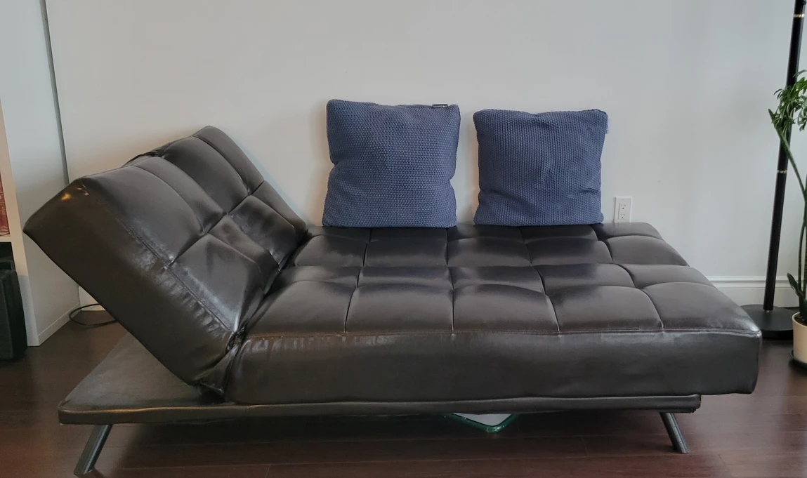 Leather Futon Sofa Bed - photo 2