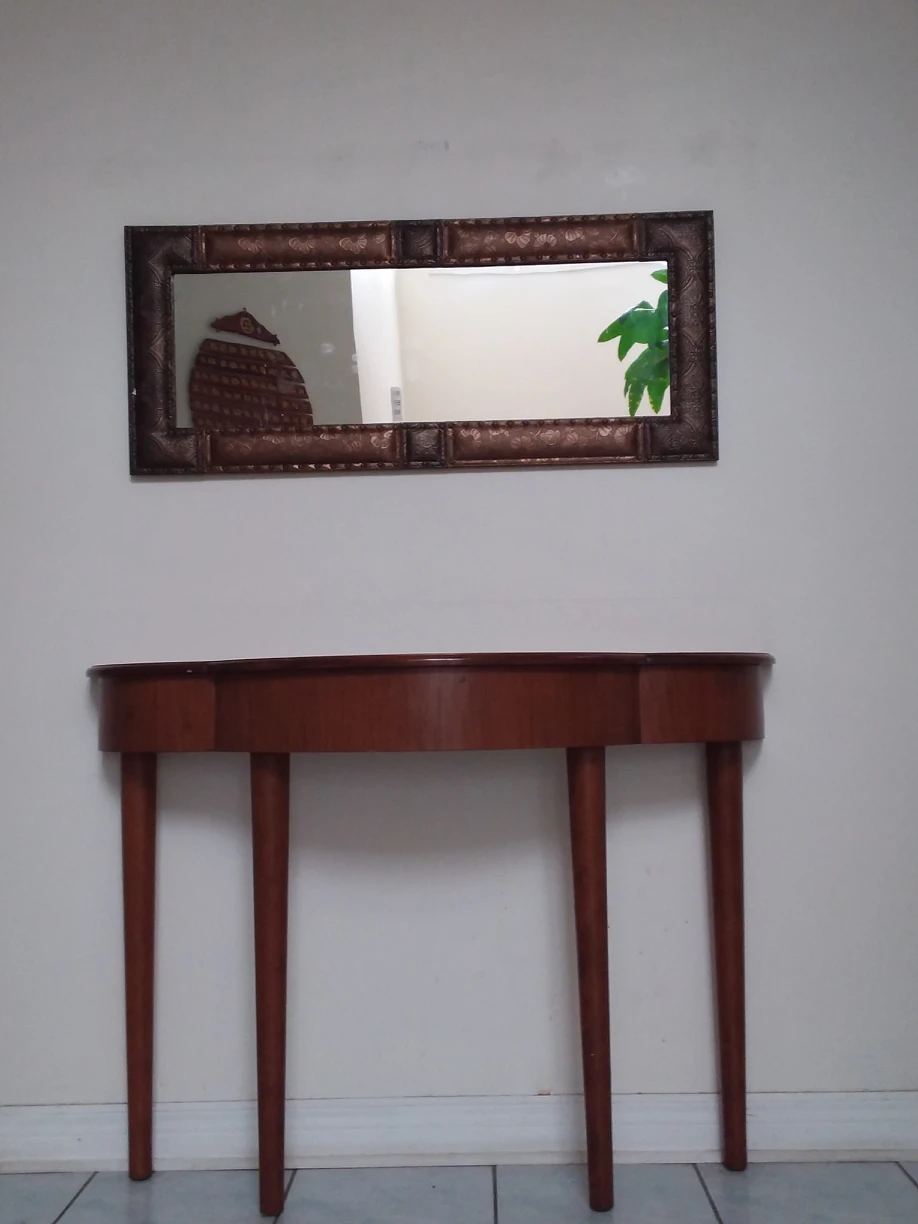 Console table and mirror