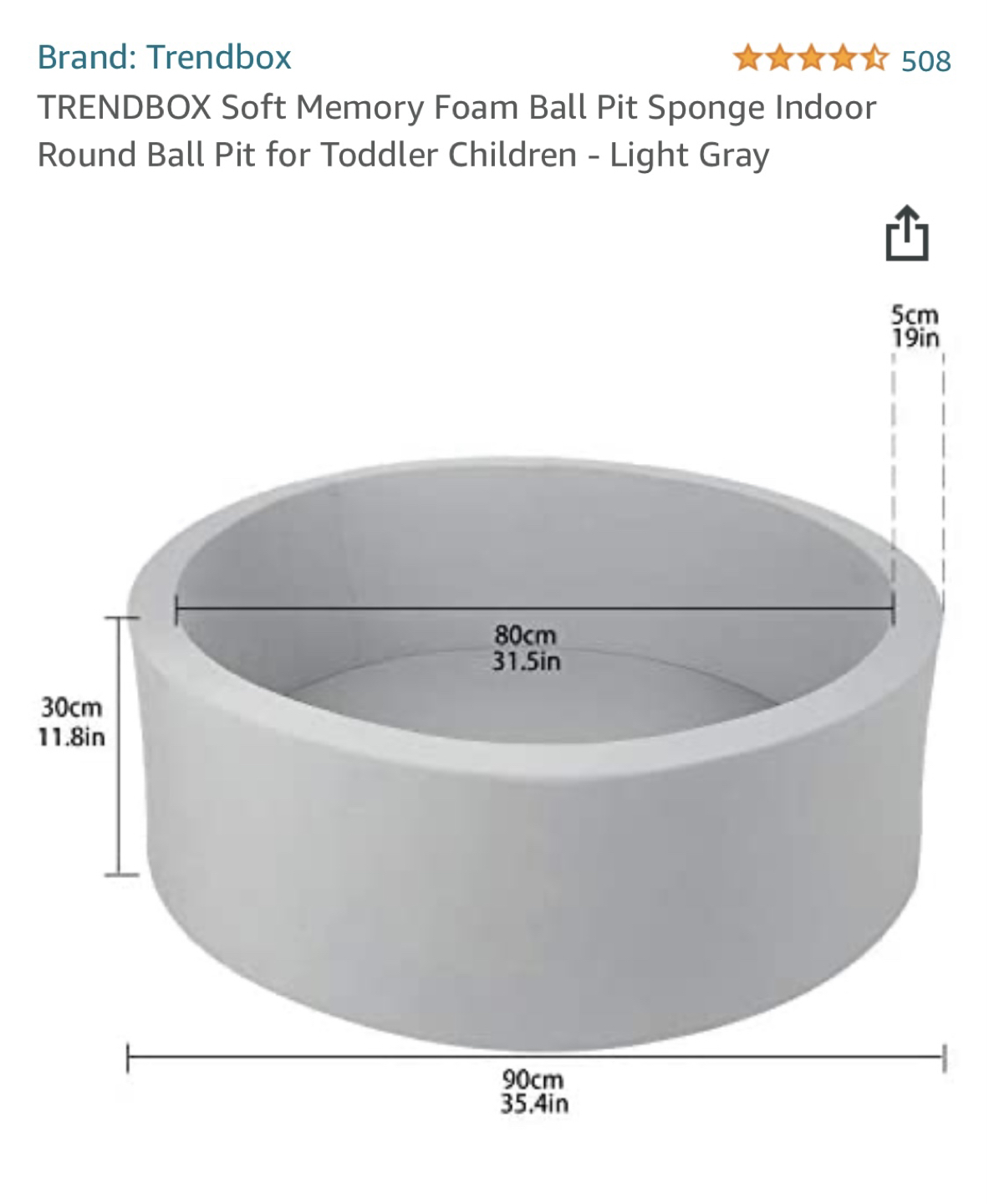 Grey round ball pit - photo 3