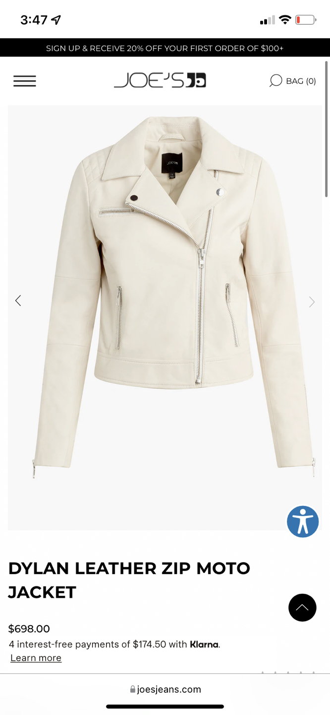 Brand new leather jacket with tags image indicator(6)