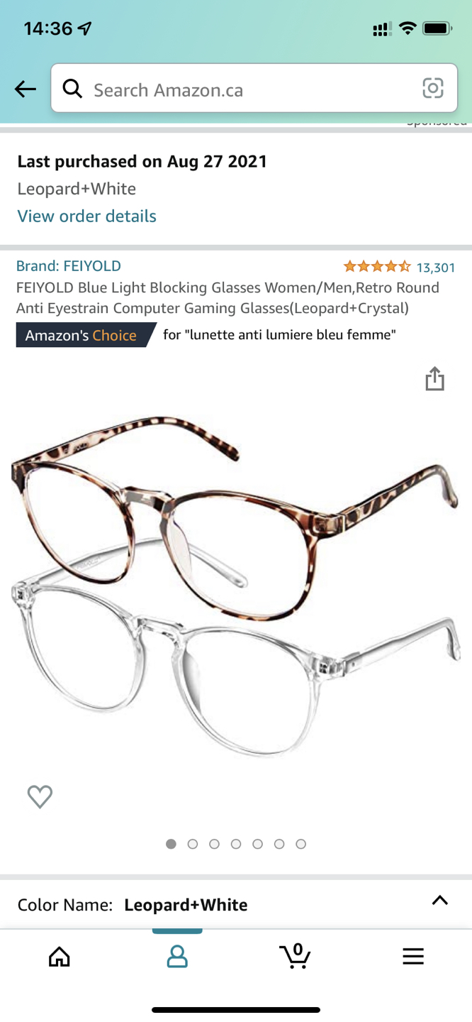 Blue light blocking glasses