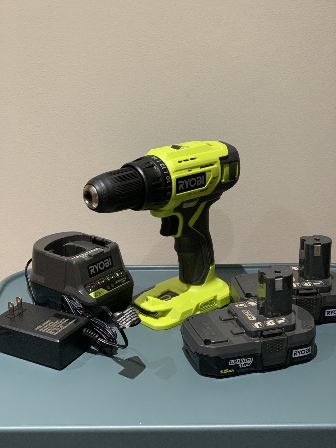 Brand new Ryobi Drill with TWO 1.5v battery and charger