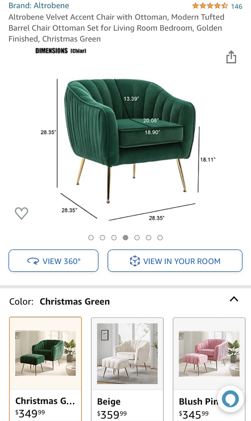 velvet sofa with ottoman - photo 2
