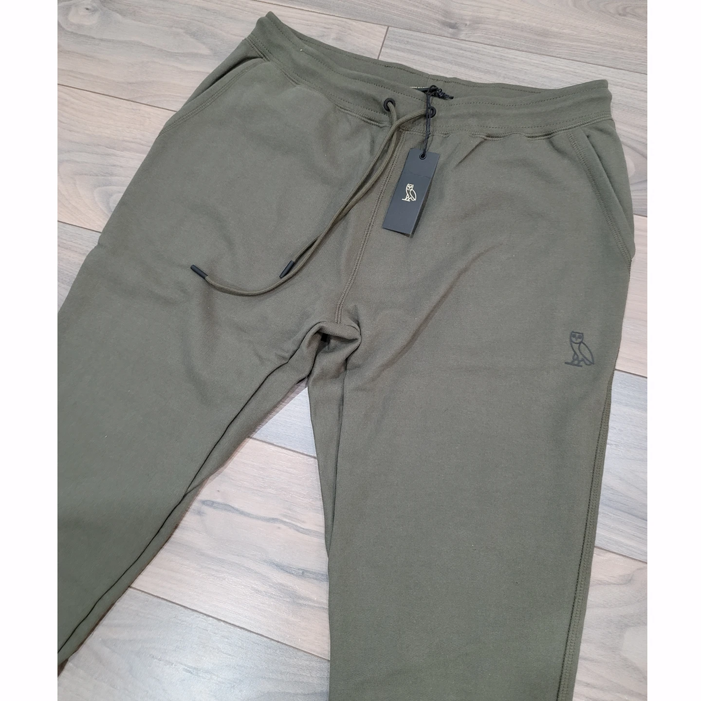 OVO Men's Olive Green Slim Jogger Pants - Size L image indicator(2)