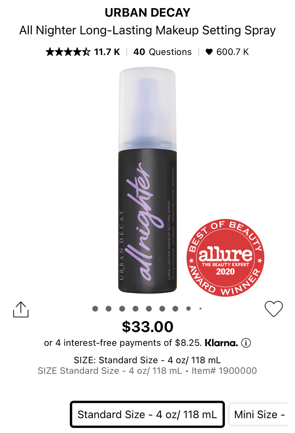 Urban decay setting spray for makeup (new)