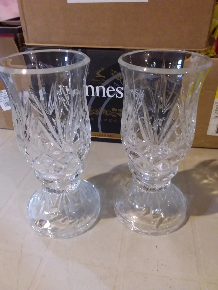 crystal candle holders