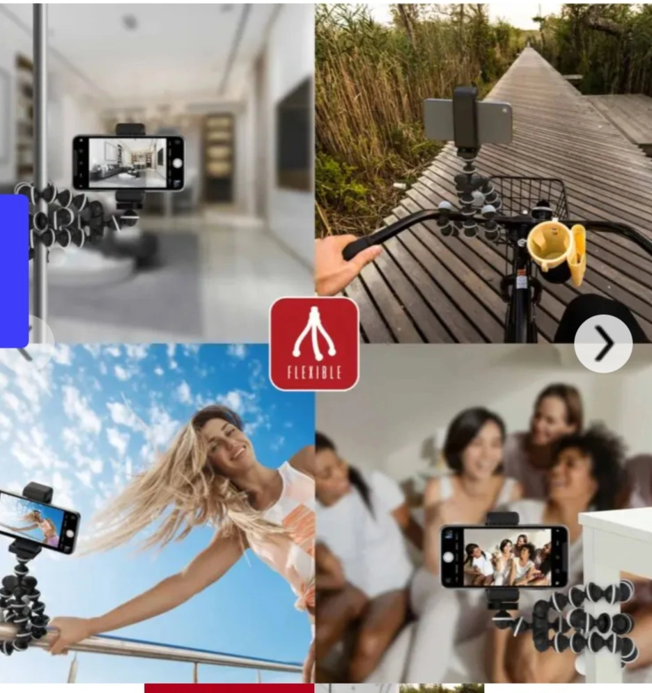 Selfie Tripod
Flexible Smartphone Holder w/ Shutter Remote image indicator(3)