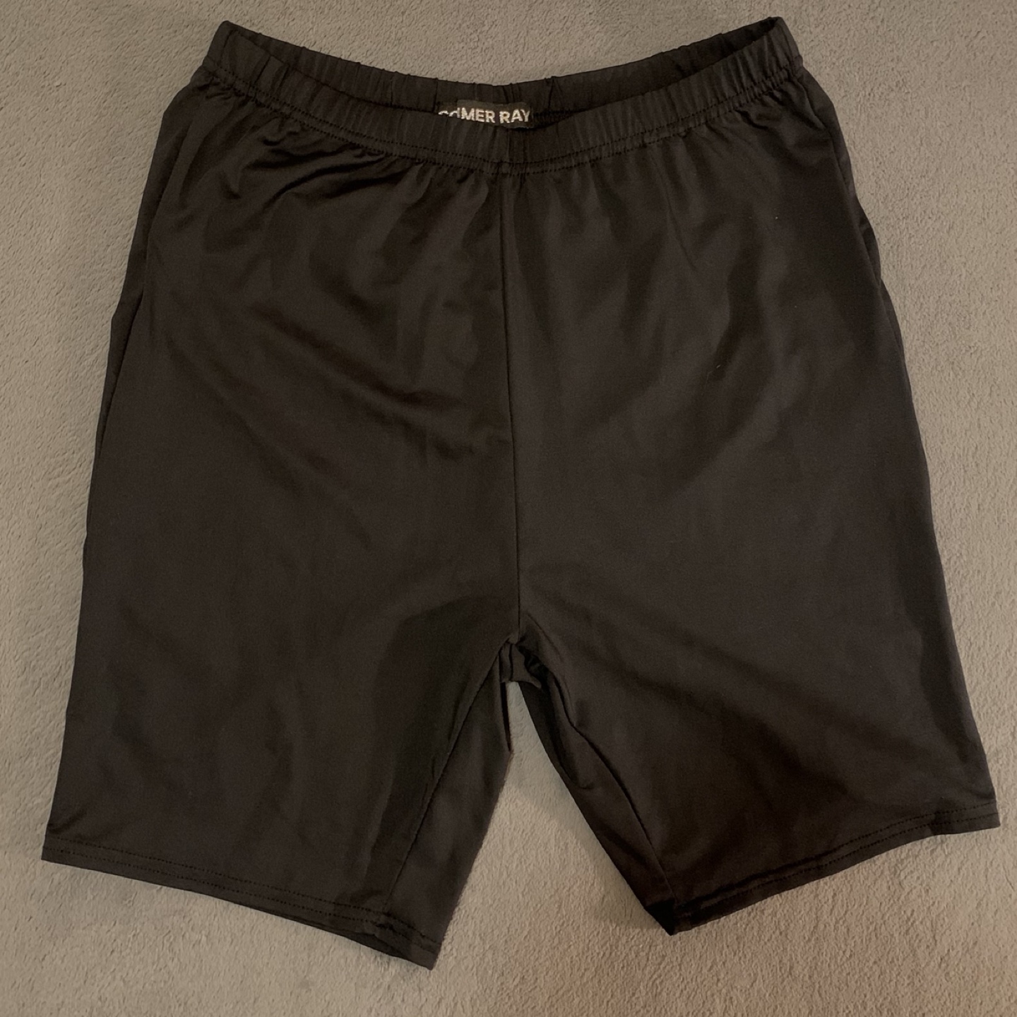 Sommer Ray Ruched High-Rise Black Biker Shorts image indicator(2)
