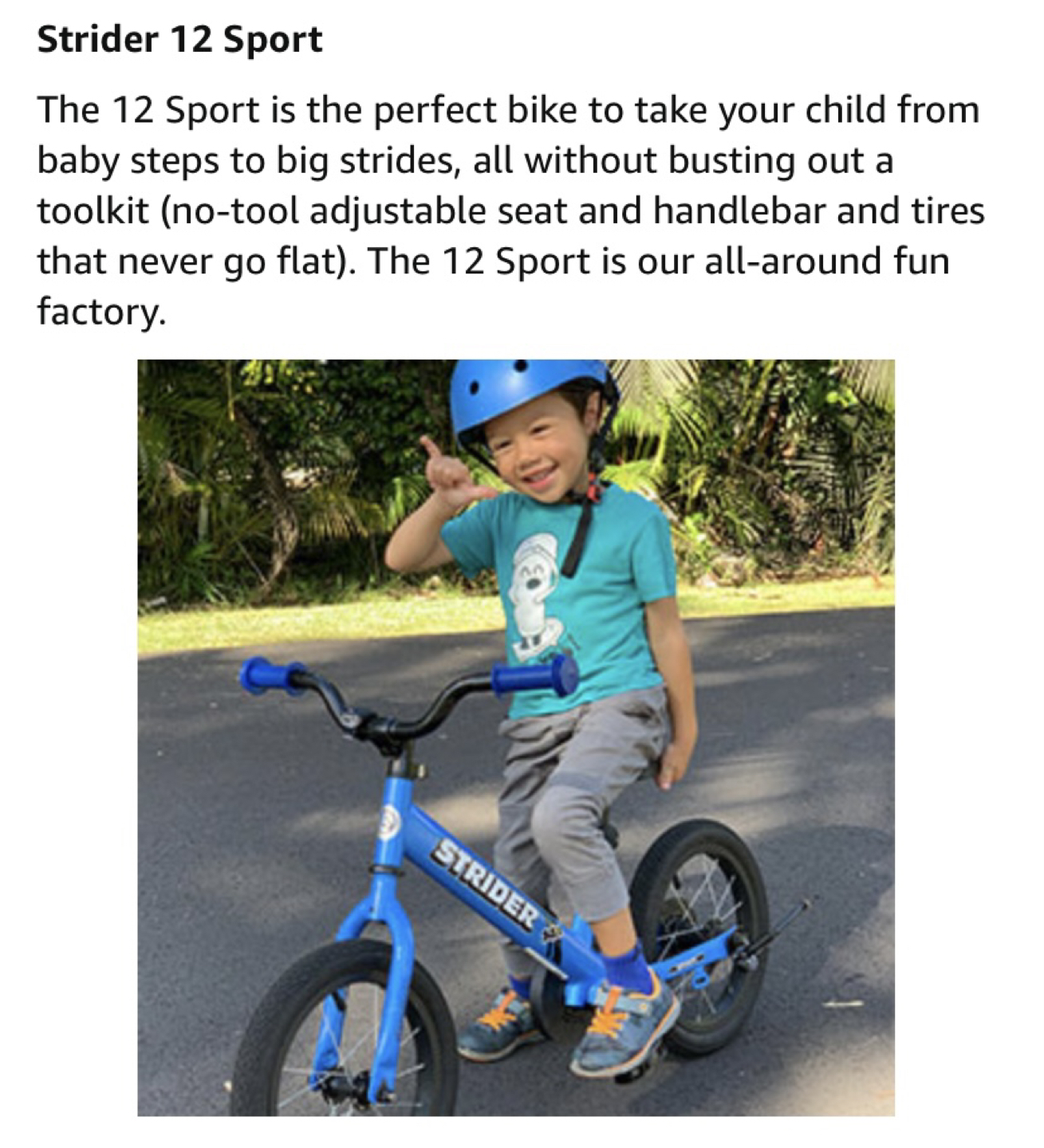 Strider 12 Sport Balance Bike for Toddler - photo 3