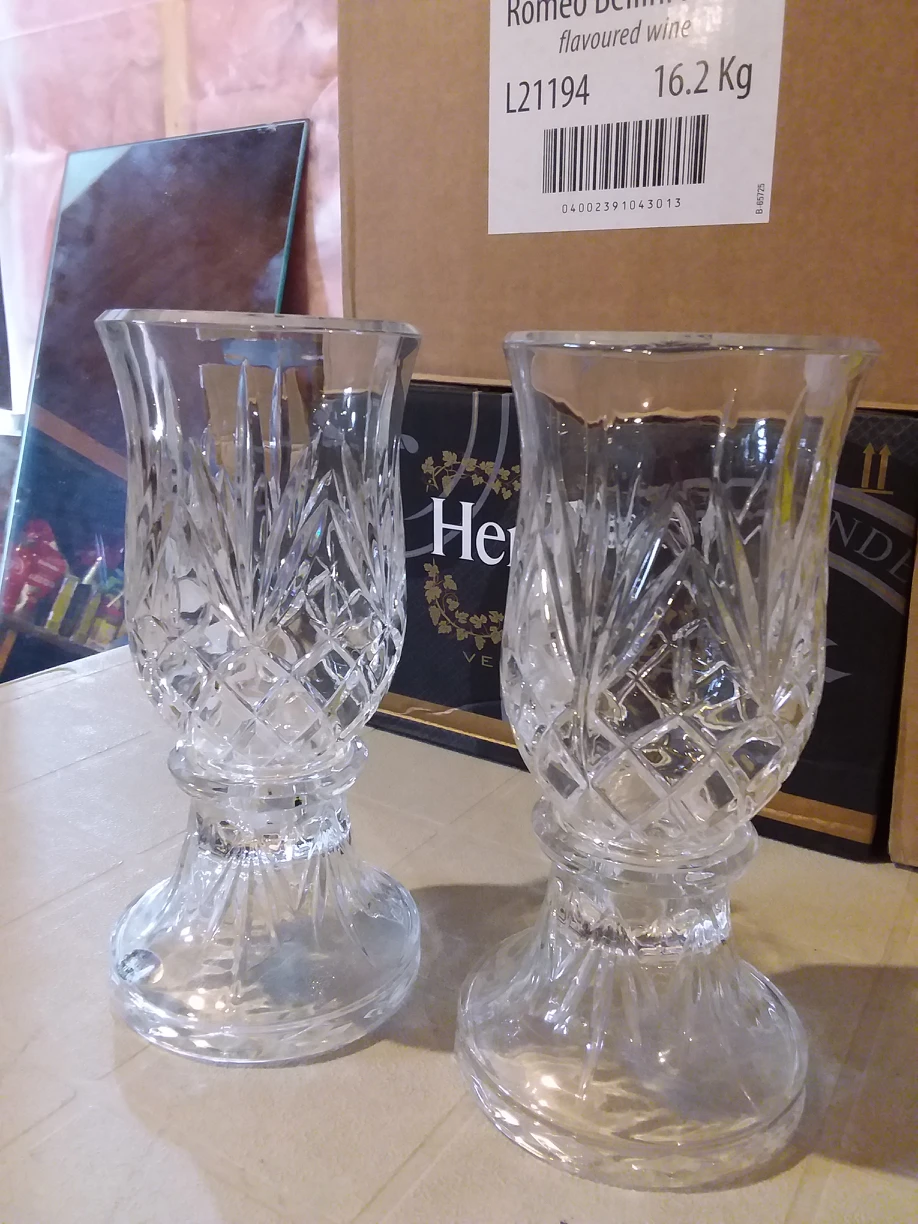 crystal candle holders - photo 2