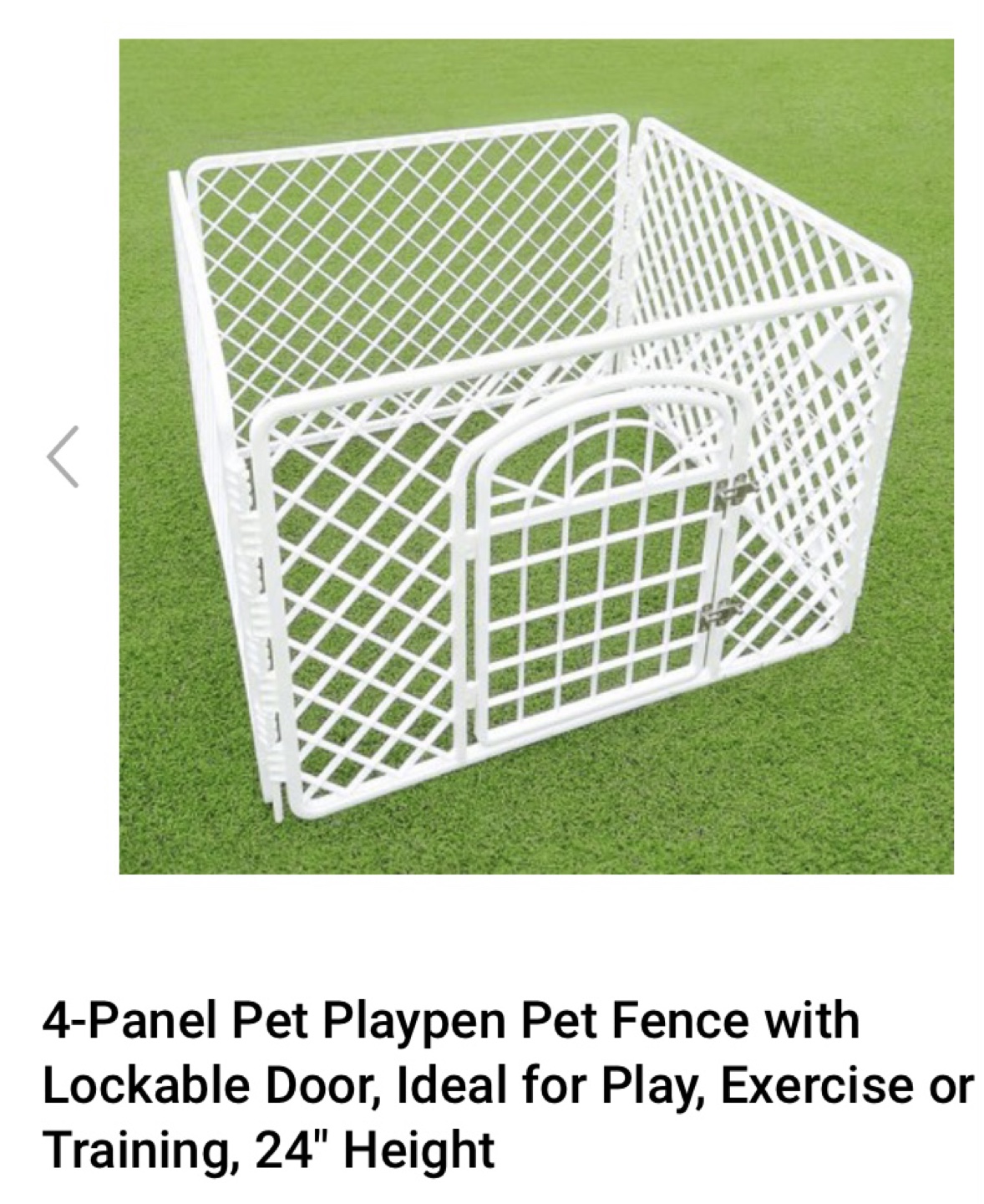 4 panel pet playpen